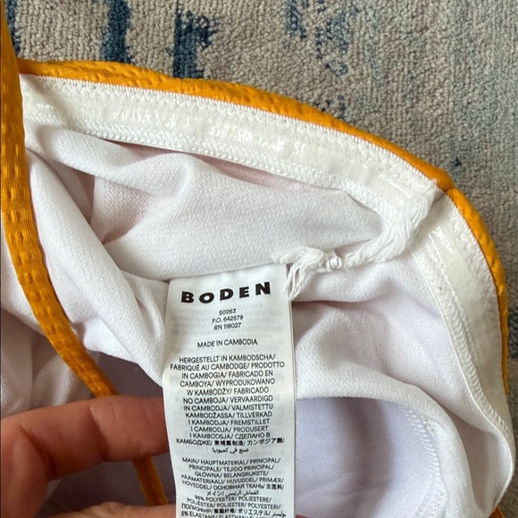 Boden Mustard Halter One Piece Swimsuit - Picture 6 of 9